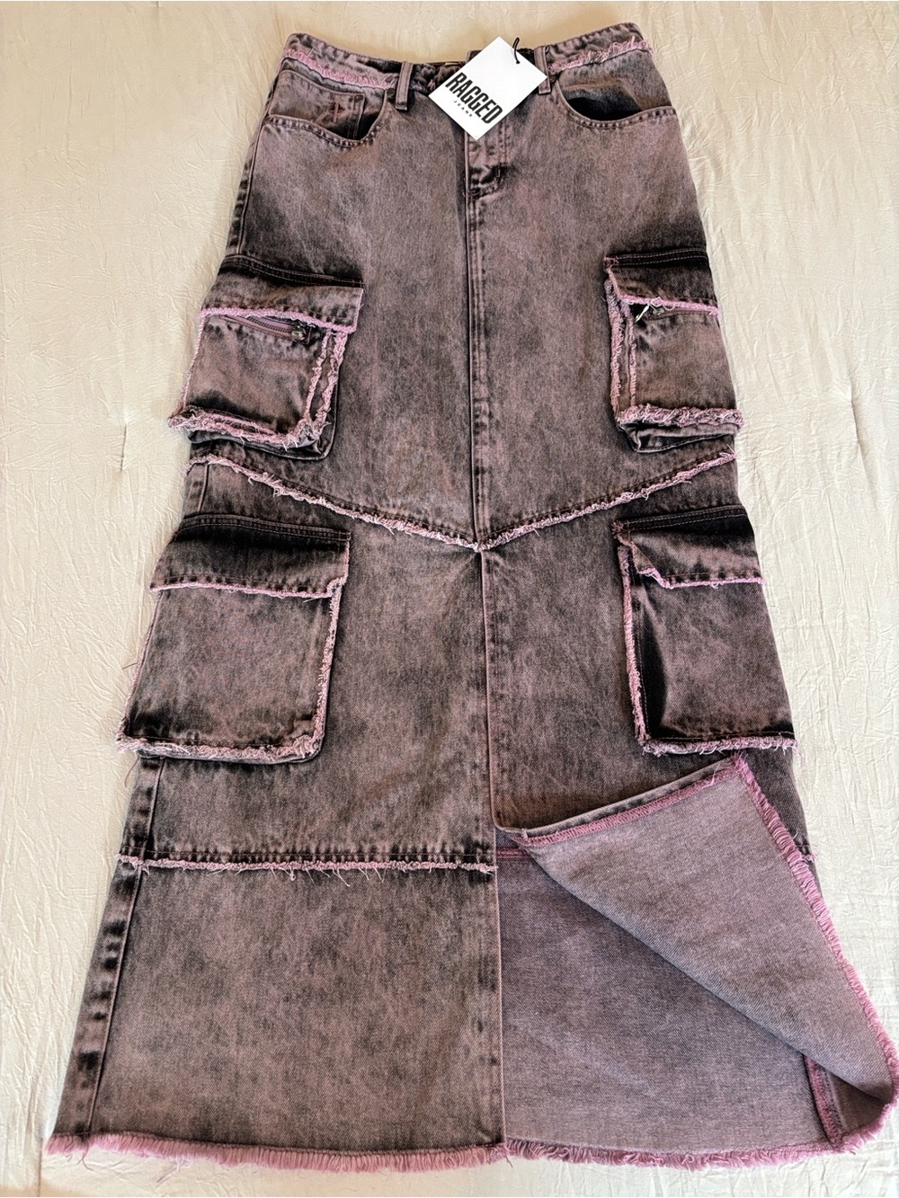 Ragged Priest Pink Washed Maxi Skirt Size4